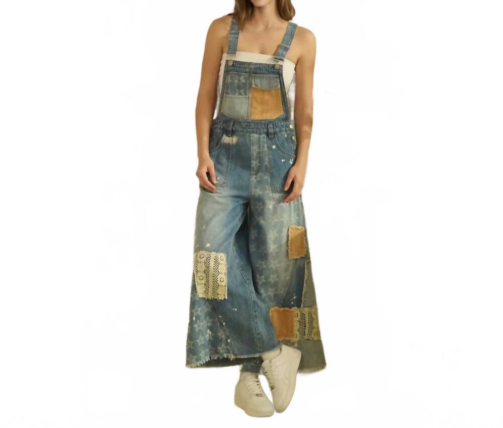 NEW OLI & HALI patchwork overalls in denim